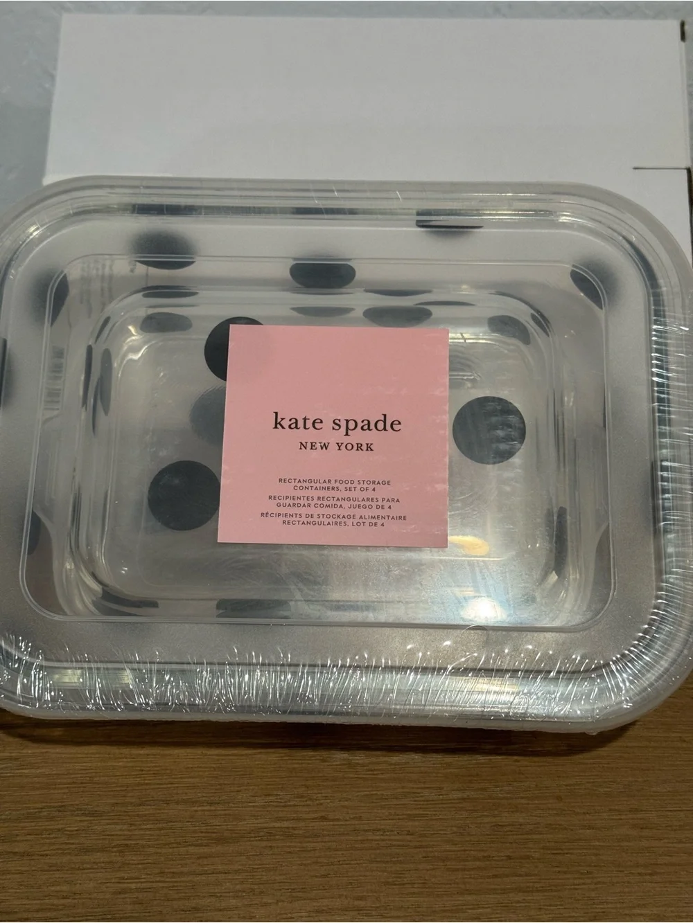 Lenox Kate Spade ♠️ Deco Dot Rectangular Food Storage